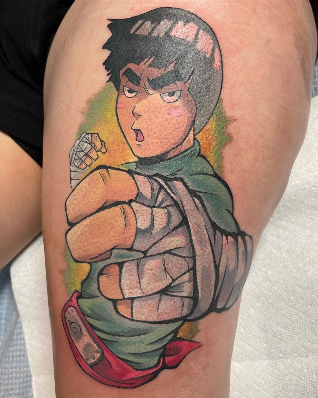 rock lee drunken fist tattoo