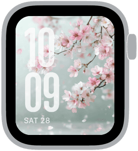 A selection from the Hanami Morning Apple Watch face collection