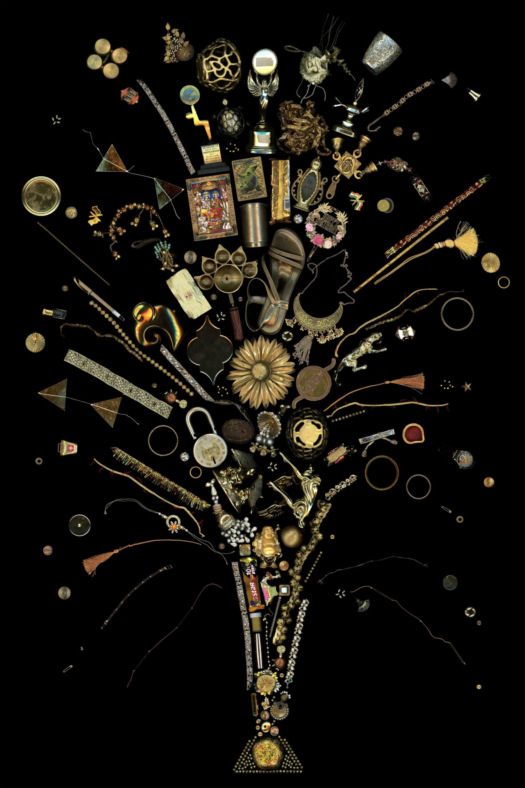 herd of sheep on road painting