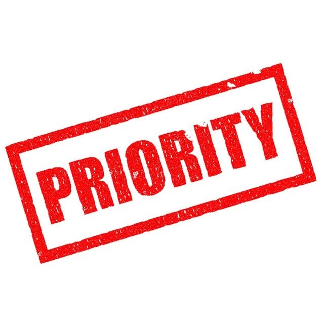The word priority in a red rectangle