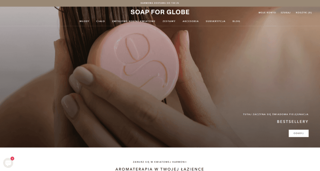 Top 10 cosmetics brands Poland on Shopify - Soap for Globe