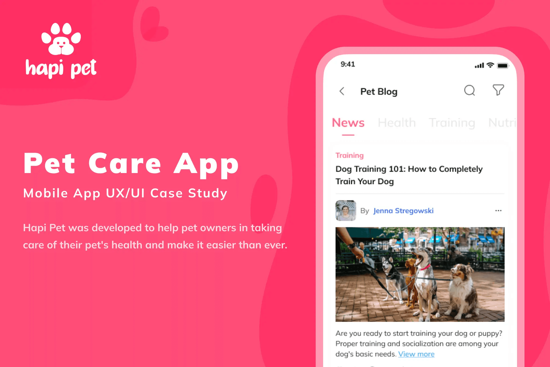 Thumbnail - UX UI Case Study Hapi Pet - Nguyen Tan Toan Product Design
