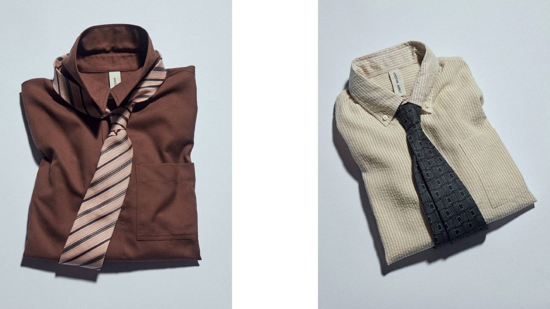  Chemises et cravates issues des collections d’Another Aspect, sourcés dans une démarche holistique durable 