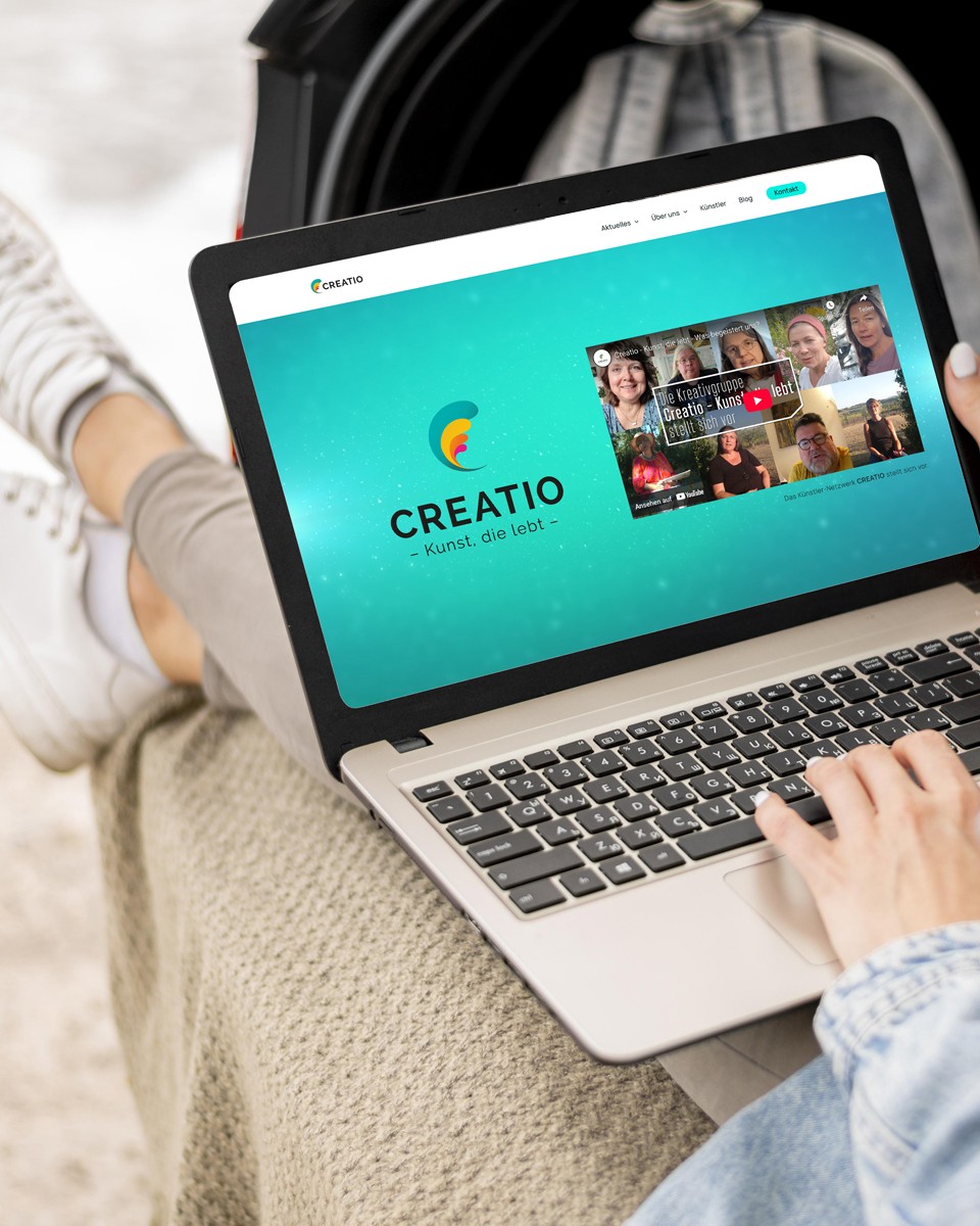 Website des Künstler-Netzwerkes "Creatio"