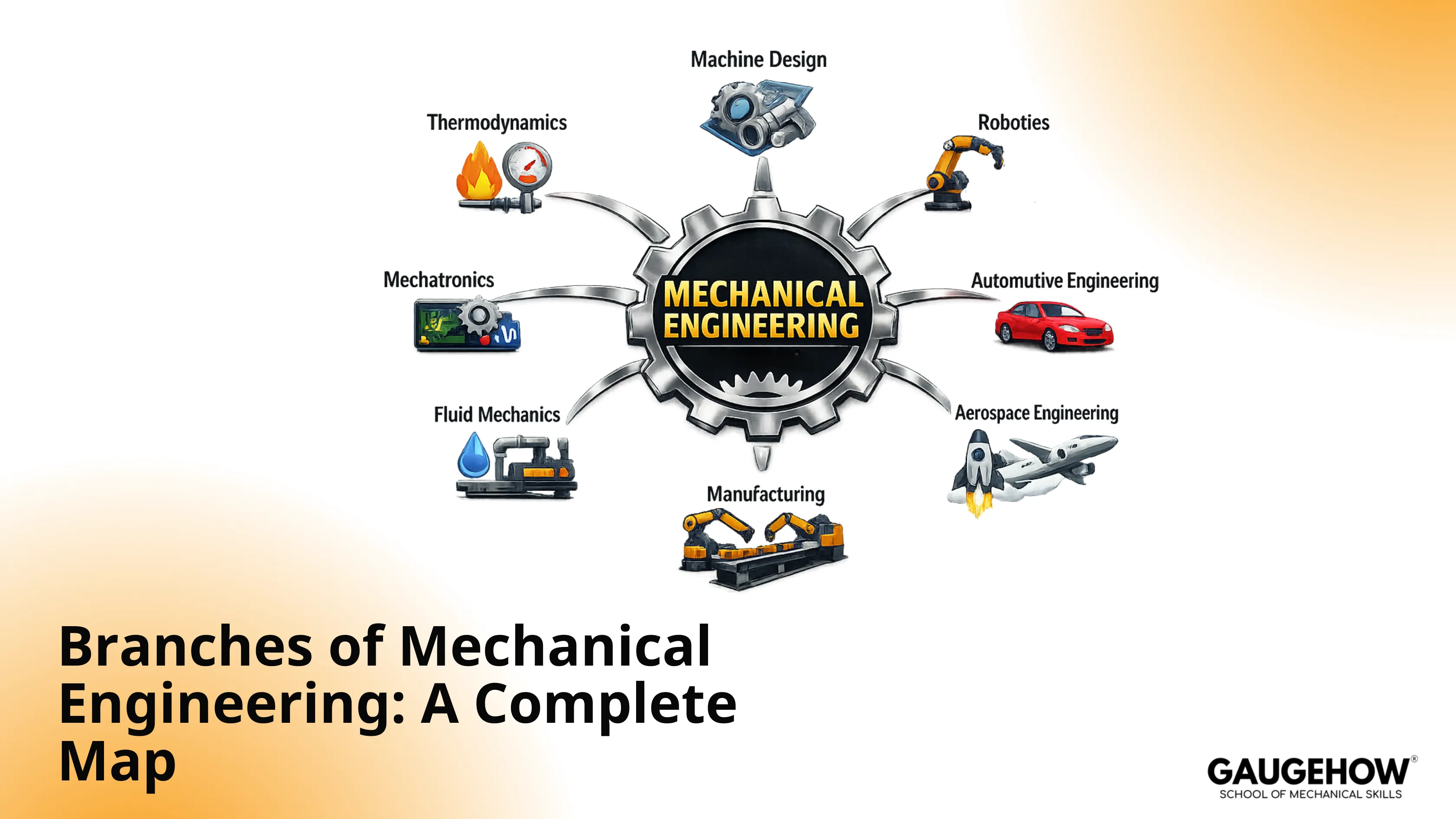 branches of mechanical engineering visual map