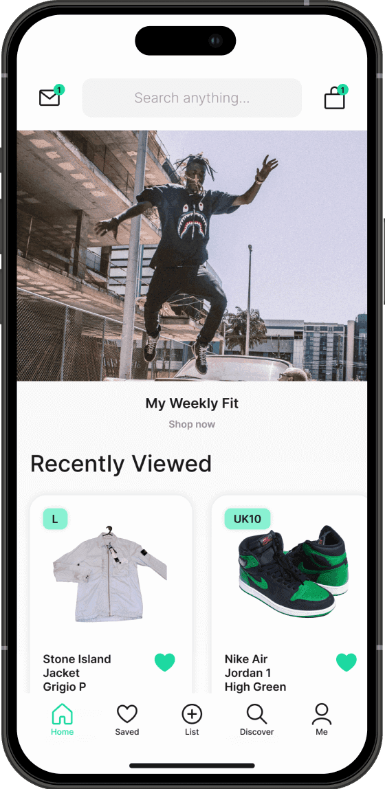 weekly fits on newish app