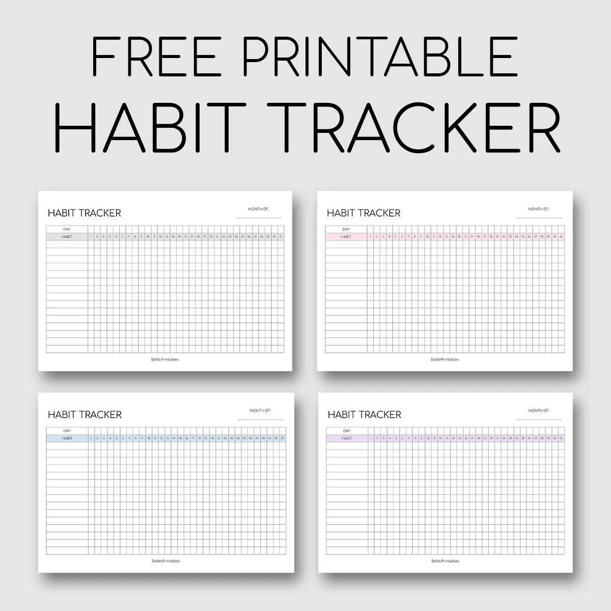 Bullet Journal Habit Tracker