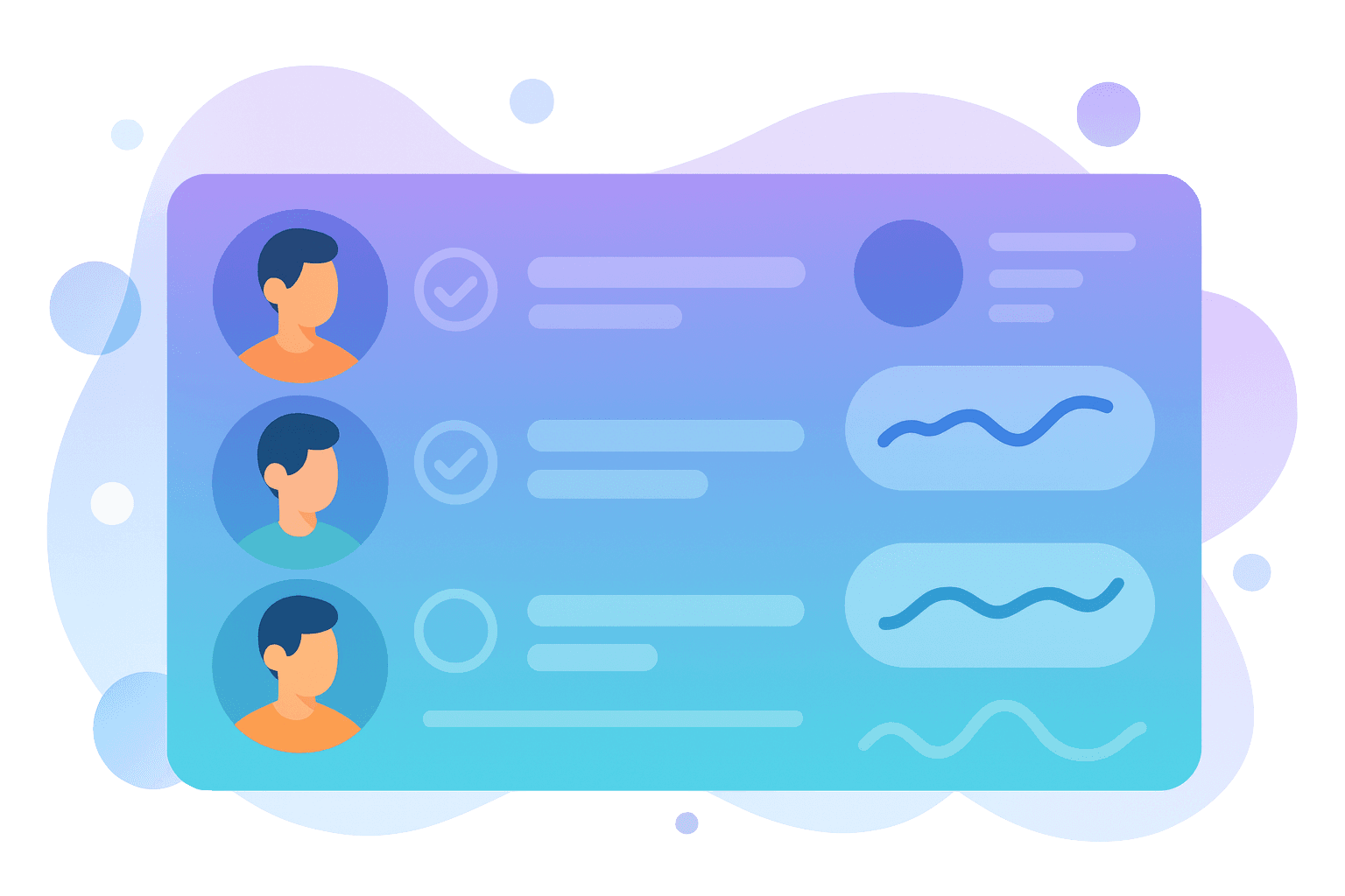 Gauge showing levels of user engagement, with tags for high and low engagement percentages.
