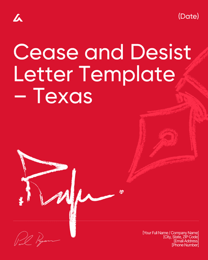 Cease and Desist Letter Template – Texas