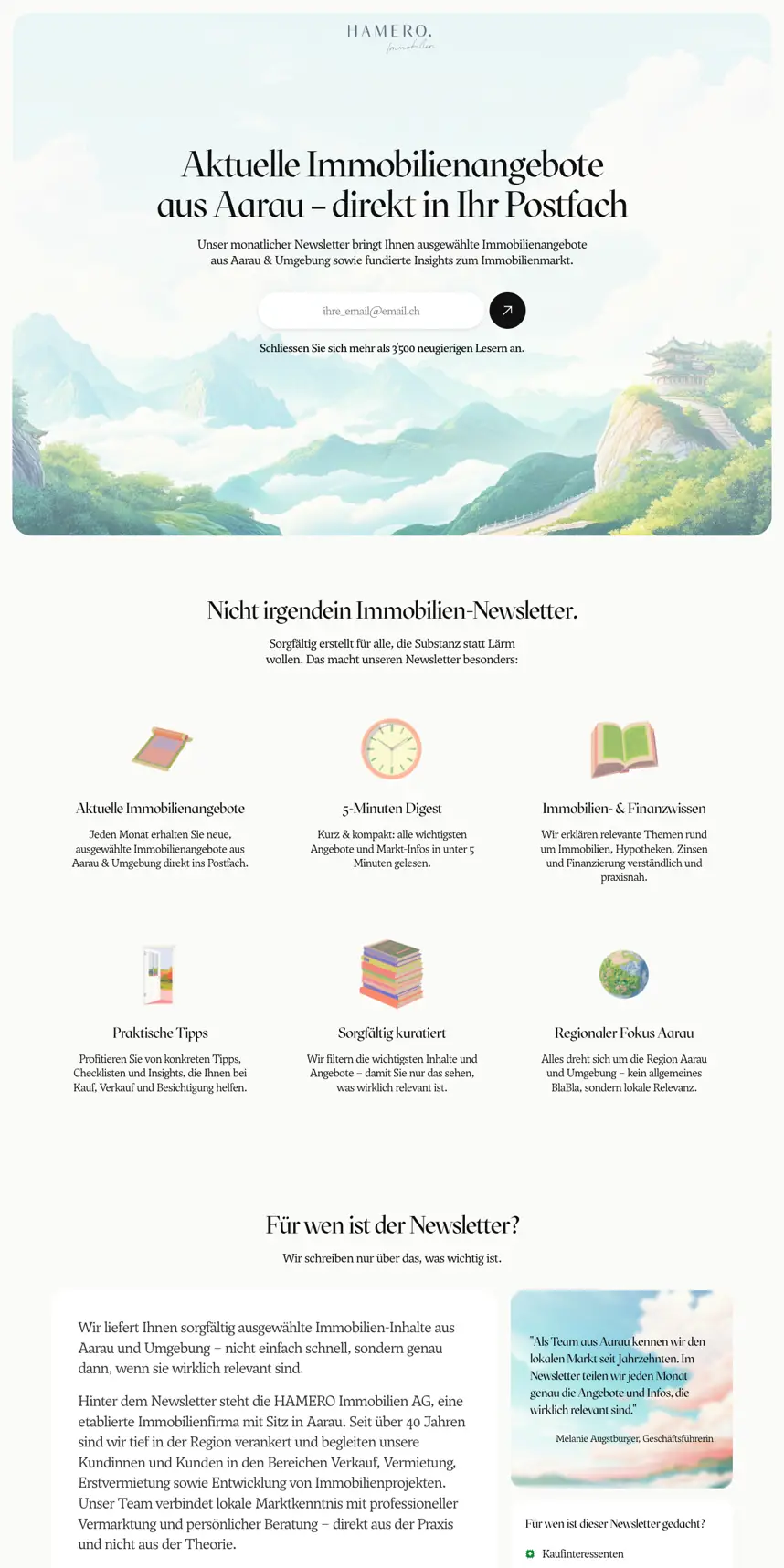 Hamero Immobilien website screenshot