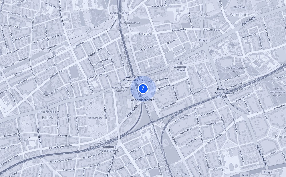 Map of Hammer Straße 10, 22041 Hamburg