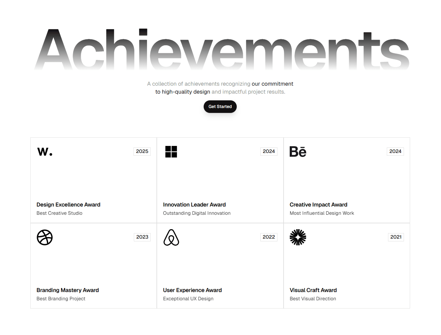 Framer Award Section Component