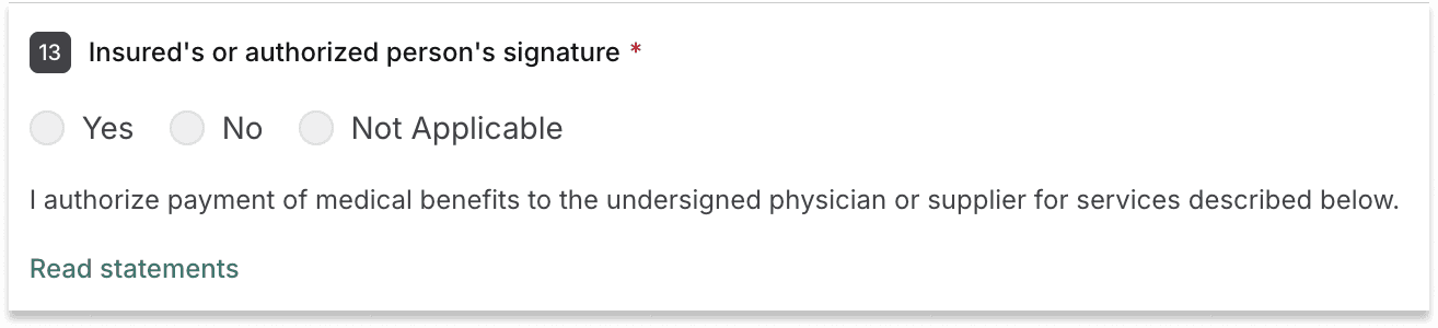 Insured’s signature