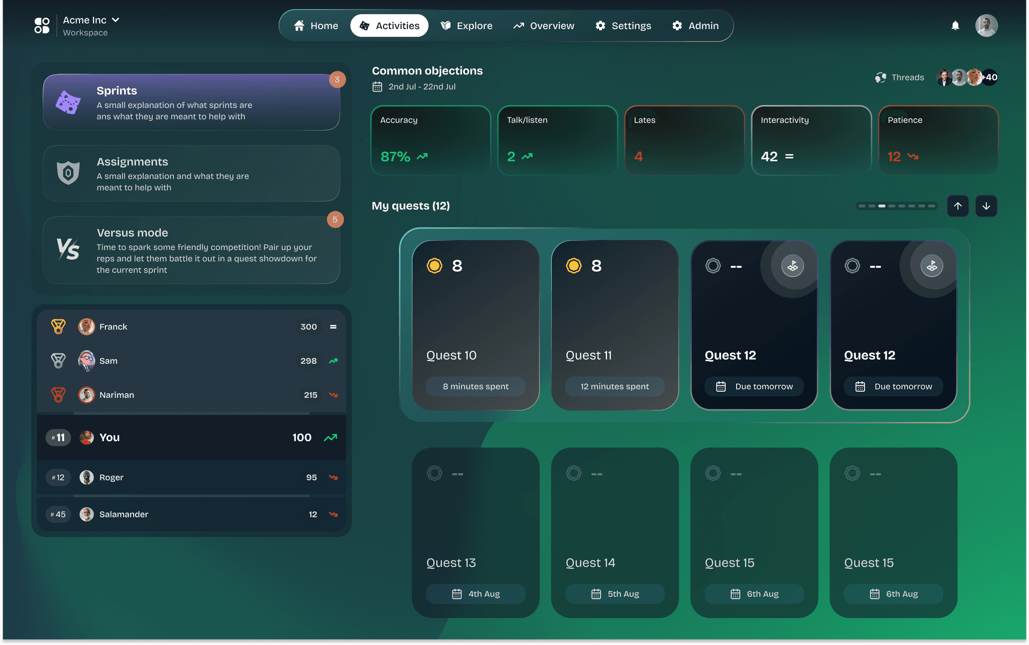 Reps Know What to Do Next