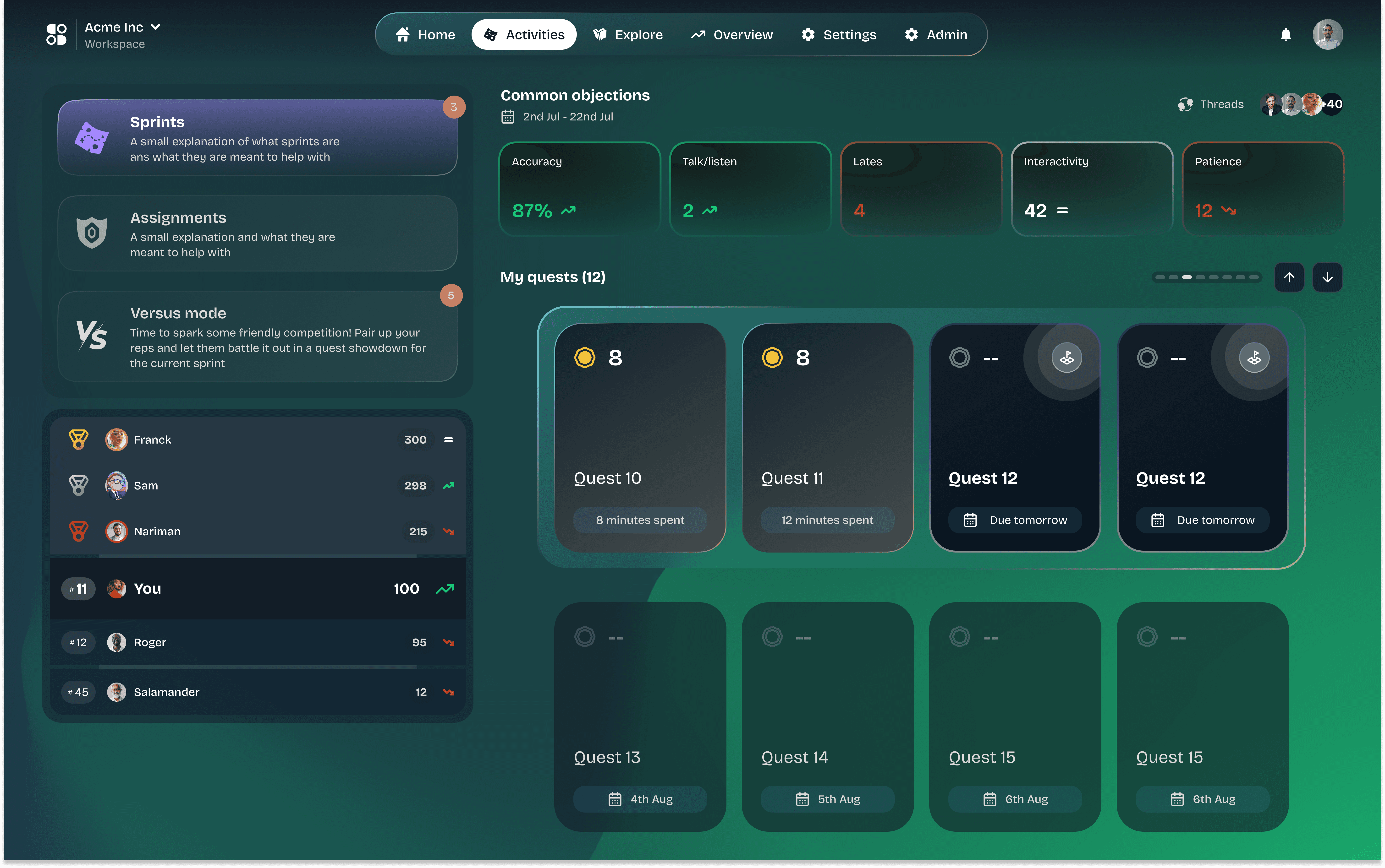 Reps Know What to Do Next