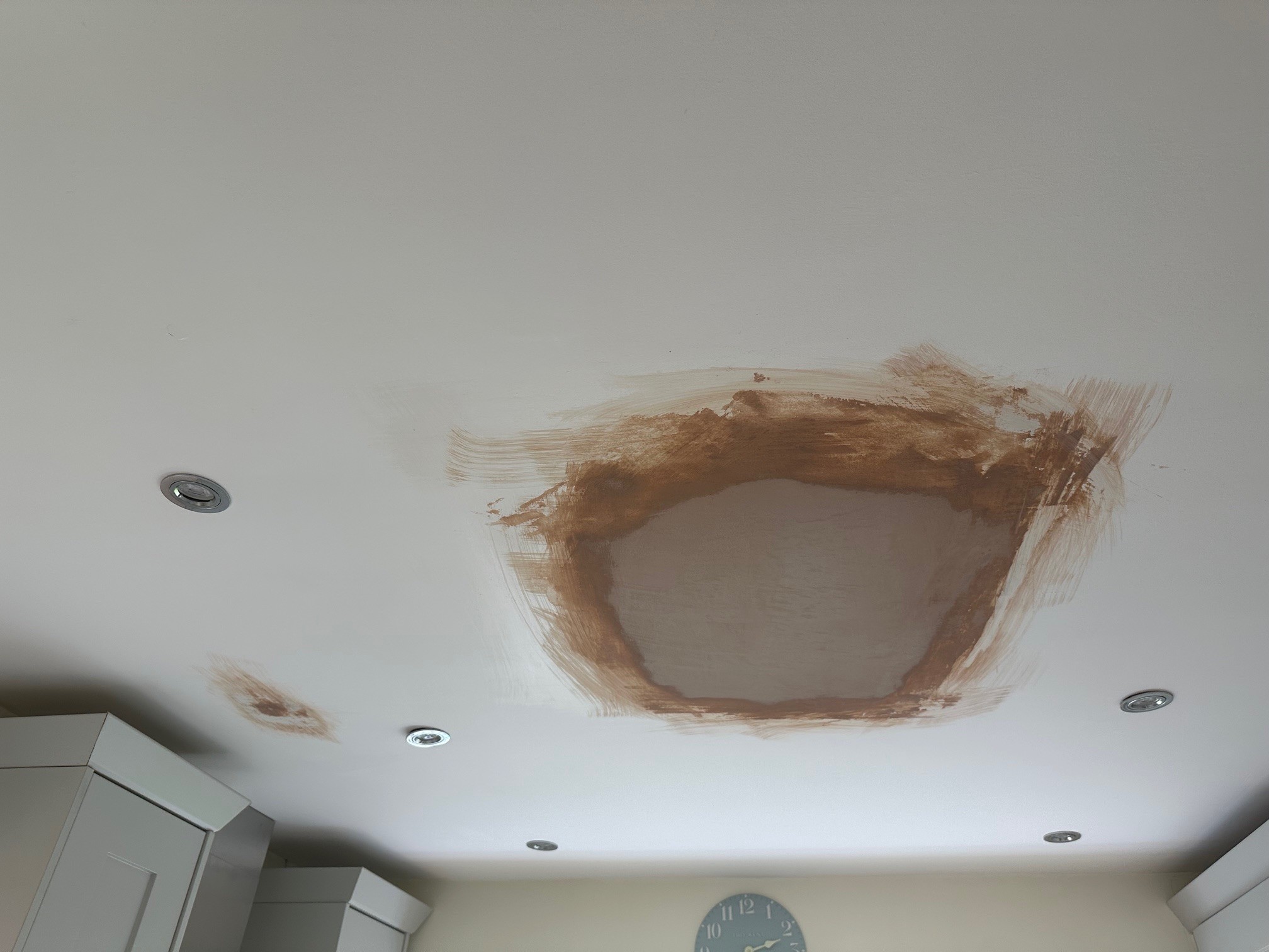 Ceiling patch repair.