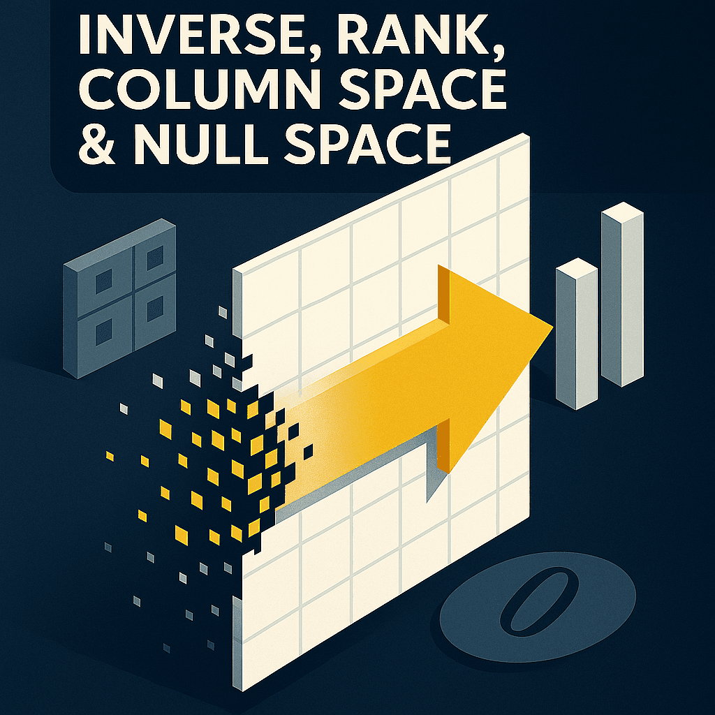 Inverse, Rank, Column Space & Null Space — The Pillars of Linear Algebra
