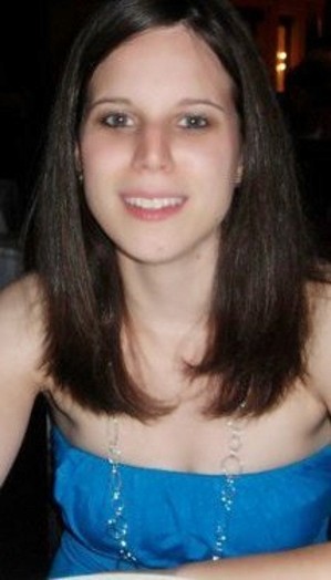 woman with blue top
