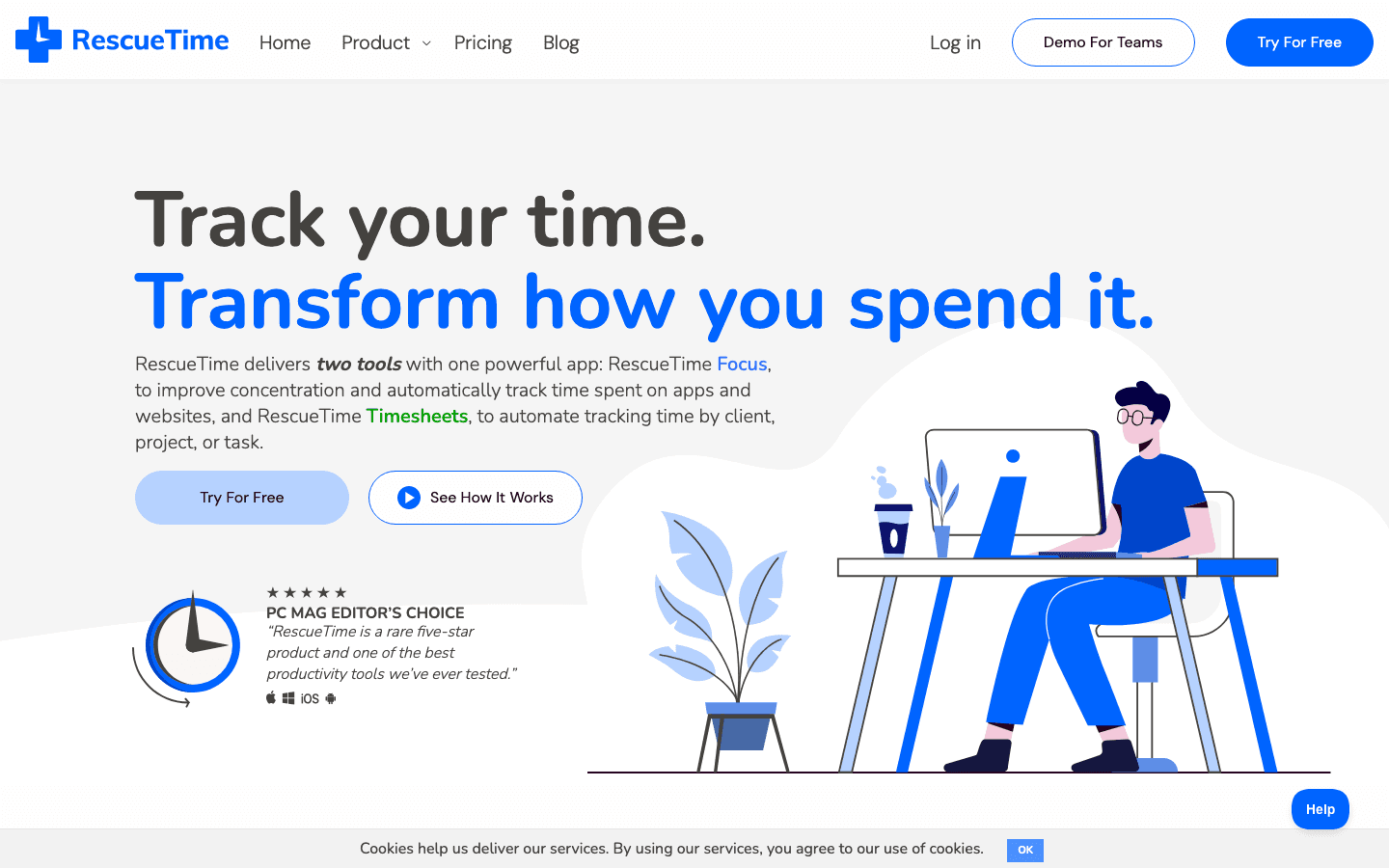 RescueTime website screenshot
