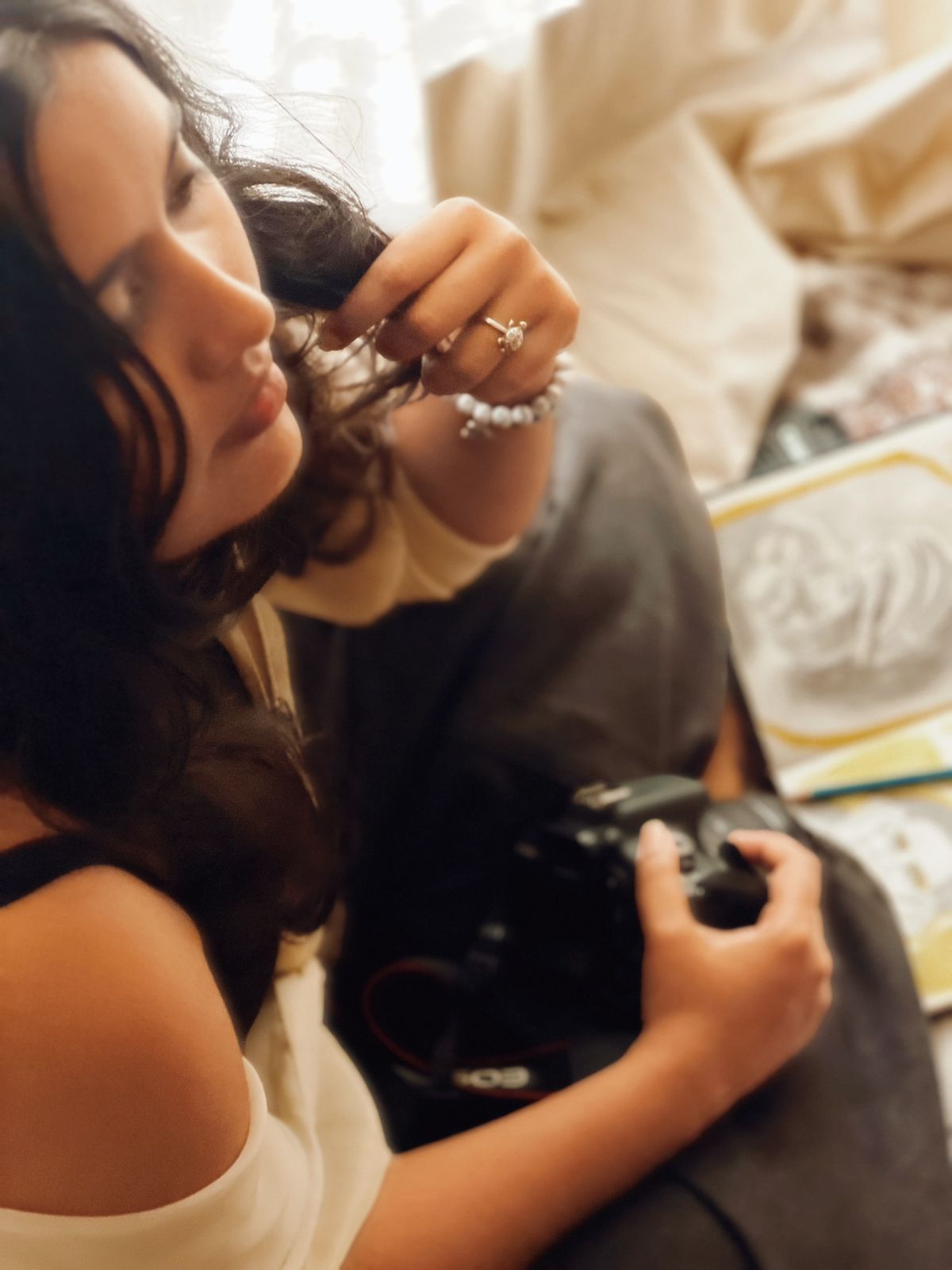 Woman with color palette