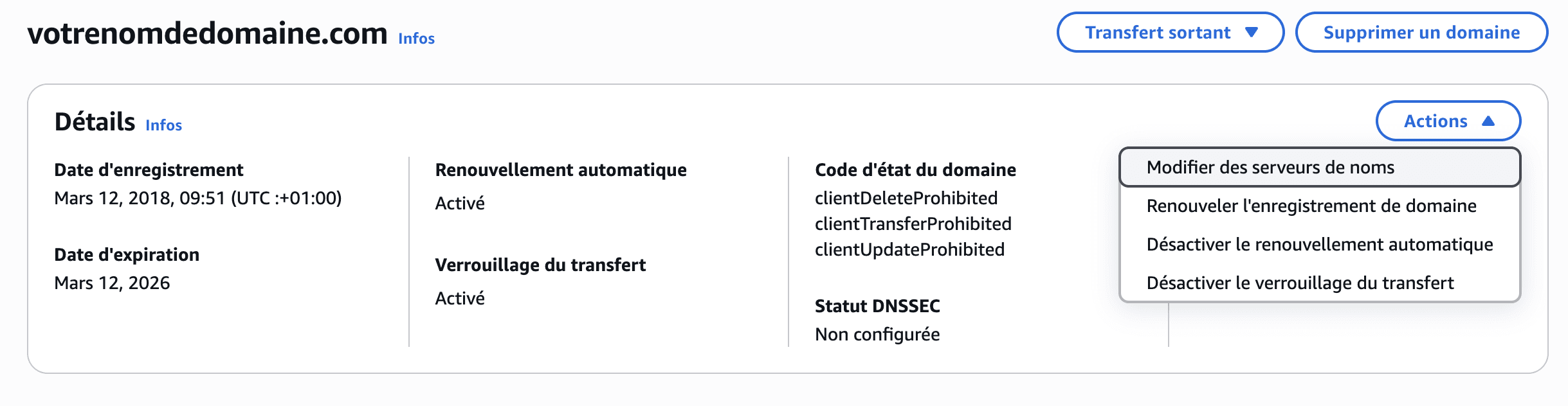Configuration DNS AWS 1