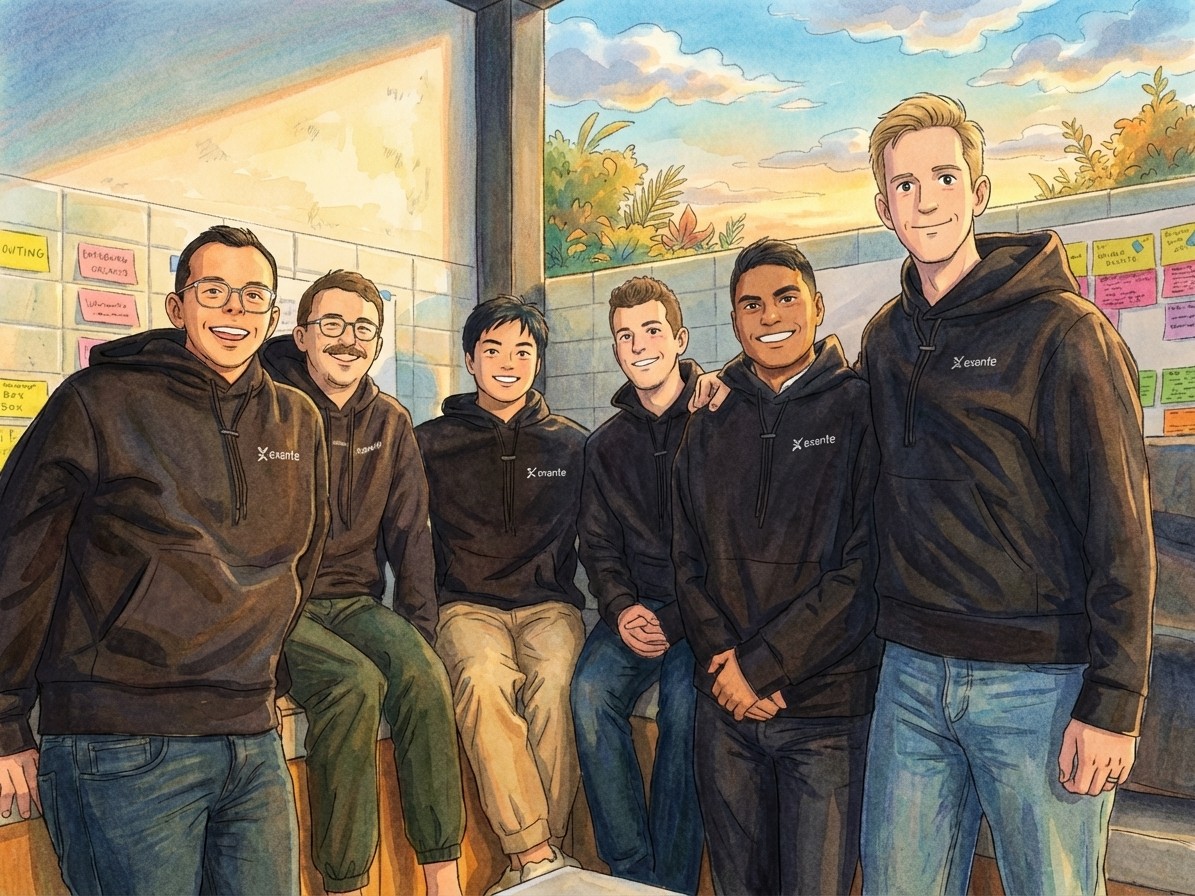 A work team around the desk