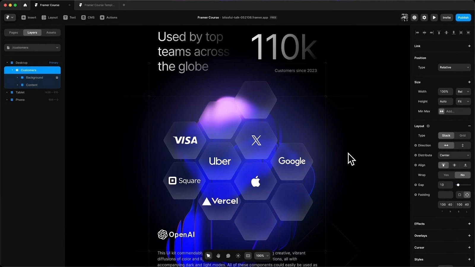 hidden framer features code overrides