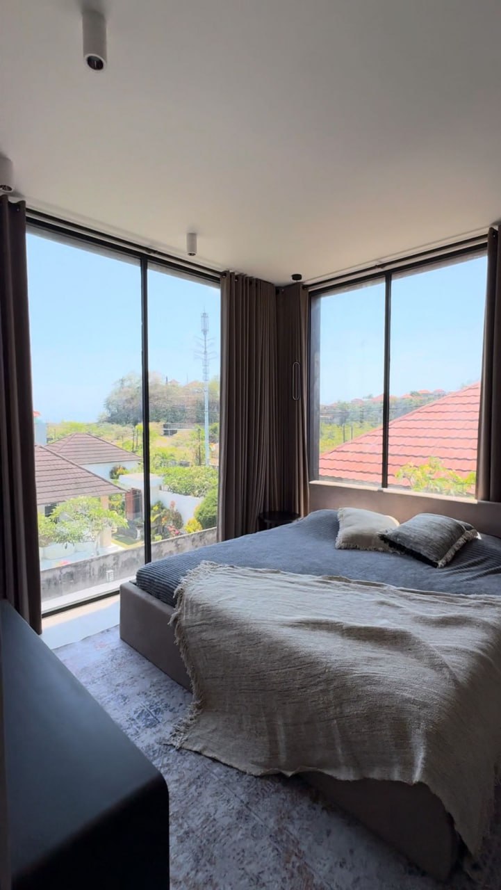 Ocean-view villas in Ungasan, Bukit, offering panoramic views from private terraces on the third-floor level