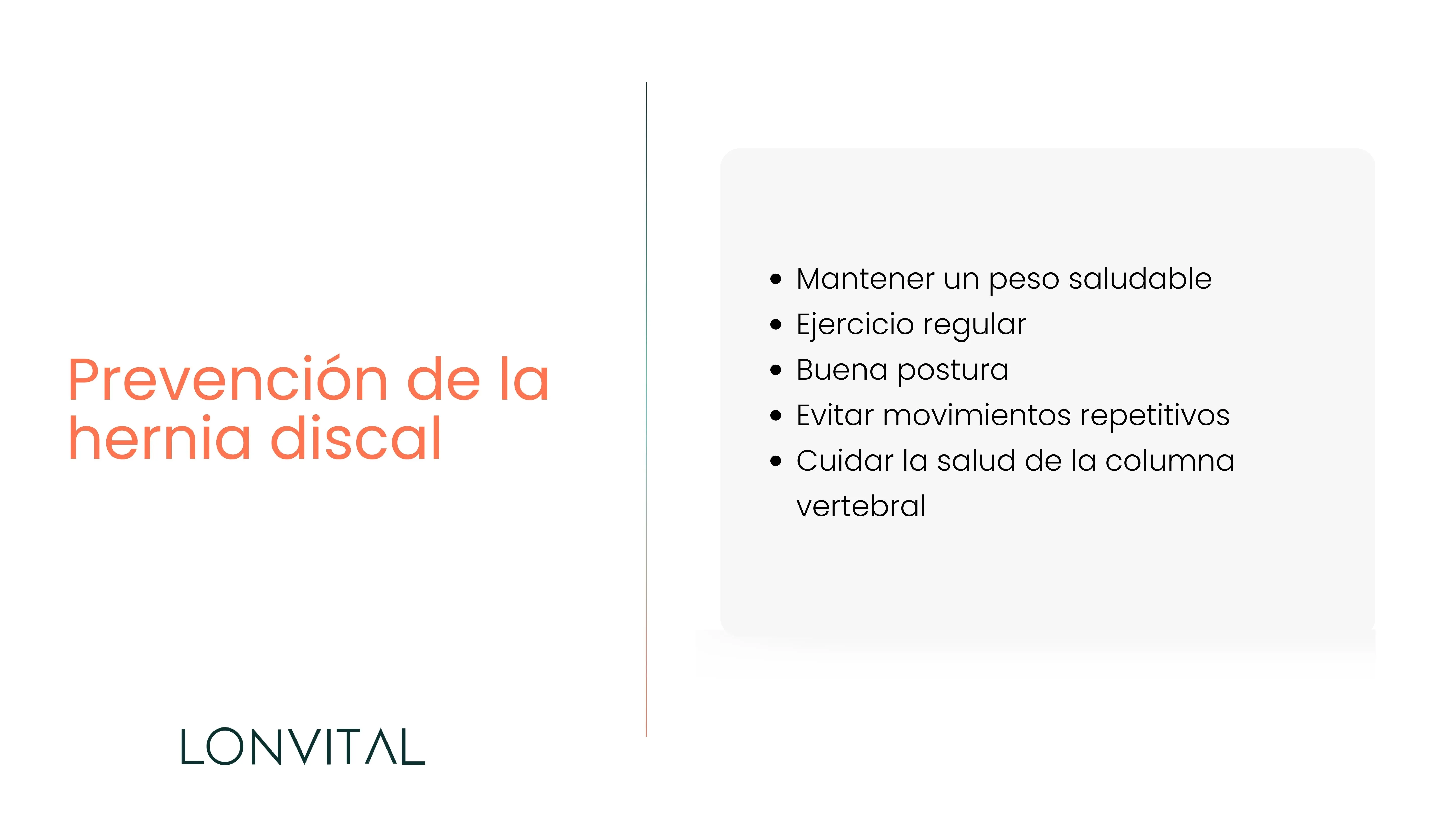 Prevención de la hernia discal