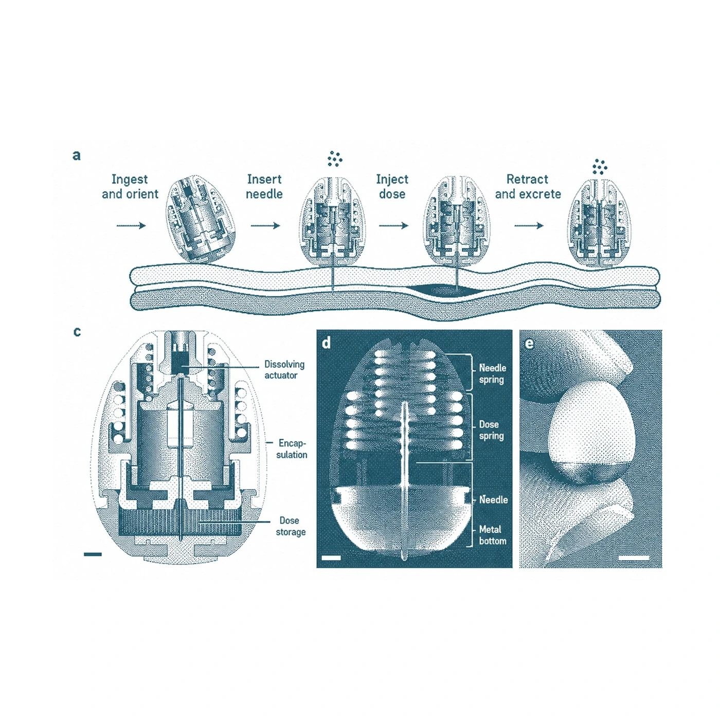 Scientific diagram of CapsulateST pill internal design