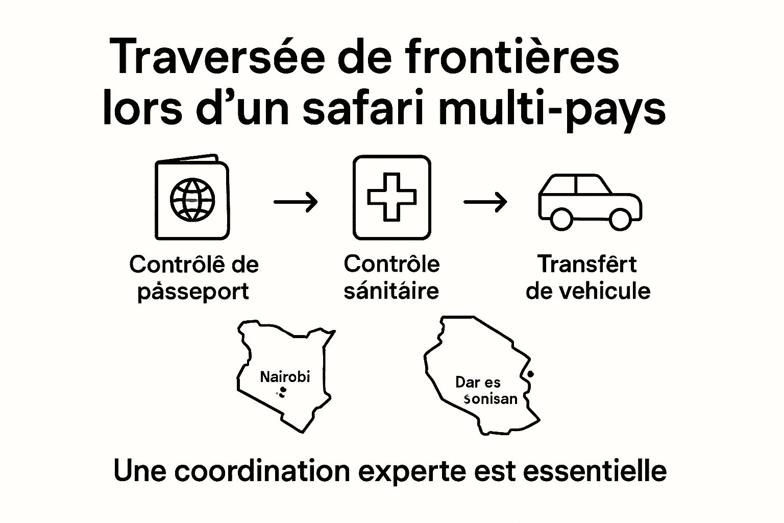 Infographie : tout savoir sur les démarches et formalités aux frontières lors d’un safari