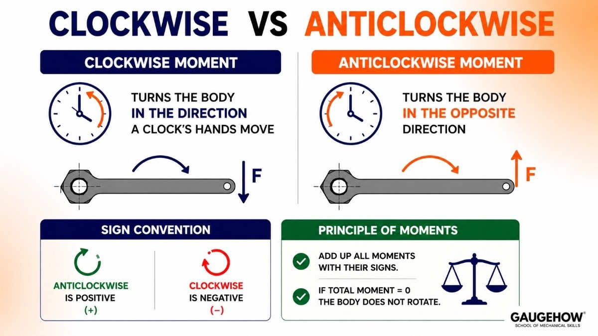 Clockwise and Anticlockwise Moments