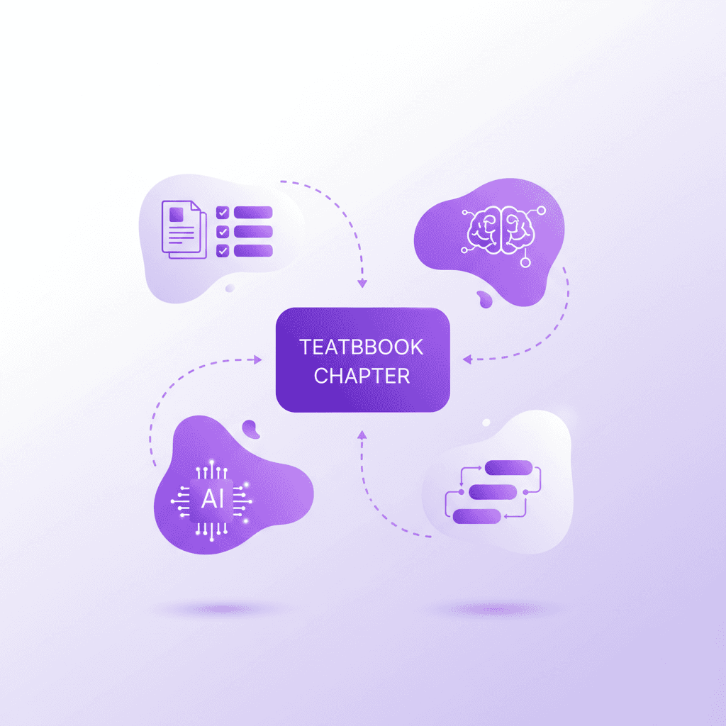 Visual mind map illustrating complex textbook relationships