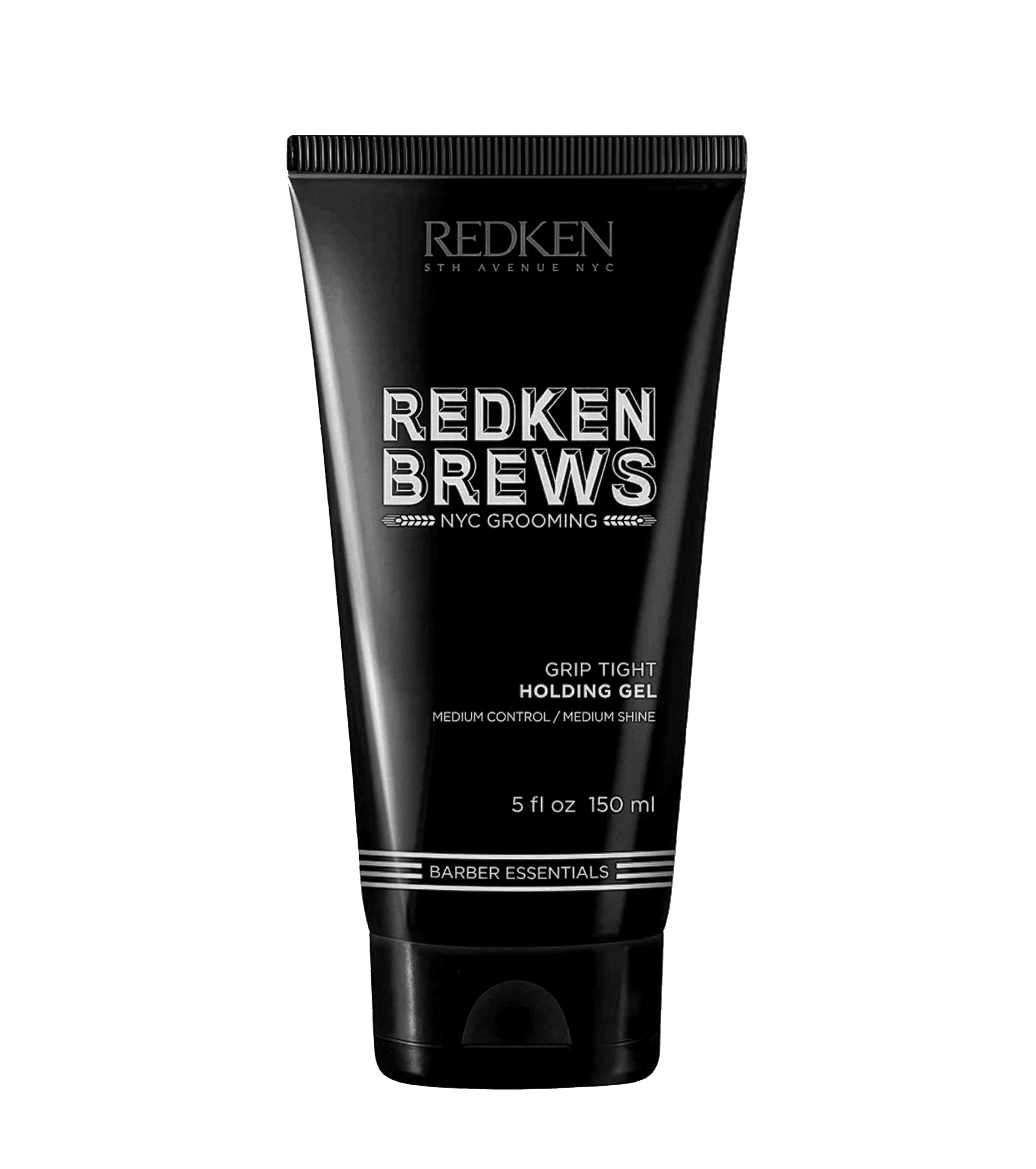 Redken Brews Grip Tight Holding Gel tube for men's hair styling.