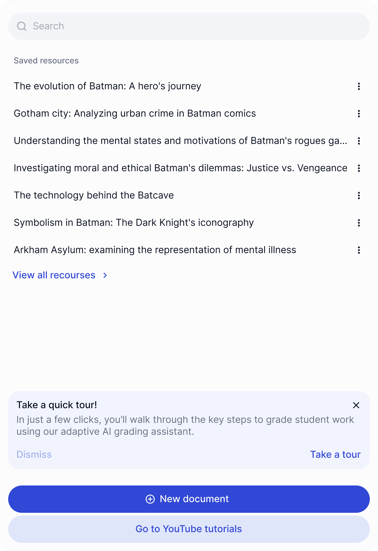 A screenshot of a digital interface displaying a menu with various options and text content.
