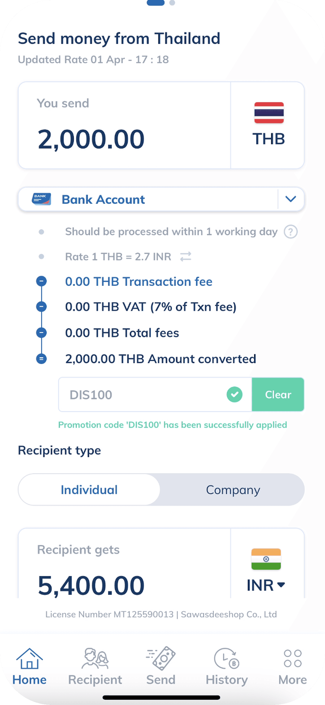 mobile UI for personal