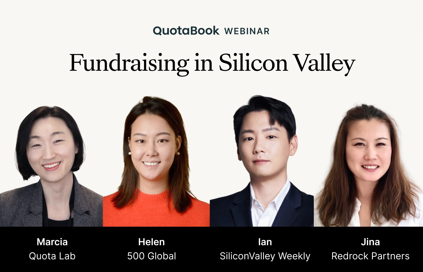 쿼타북 웨비나 Fundraising in Silicon Valley