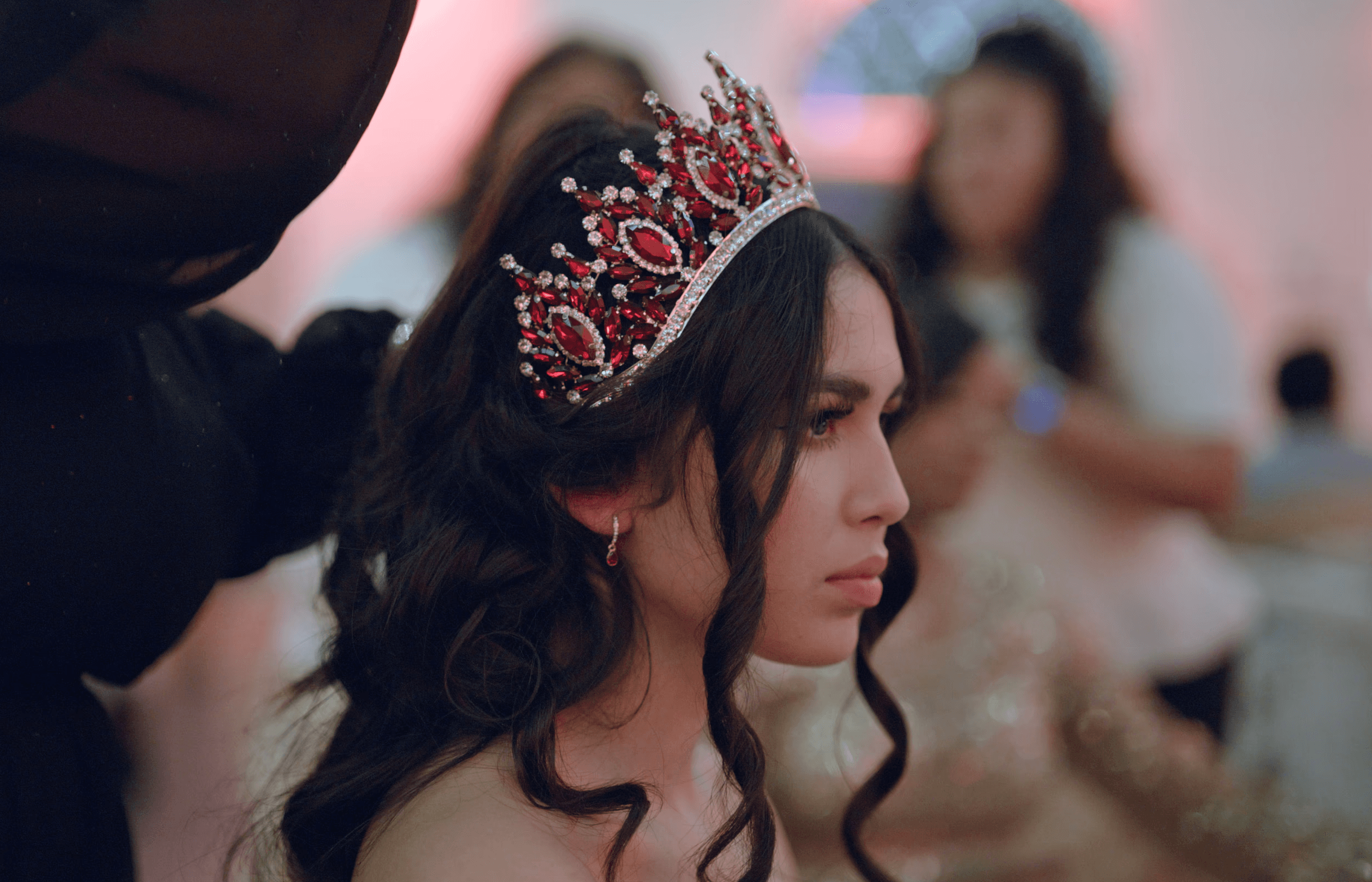 black and white protrait photography of woman standing elegantly 