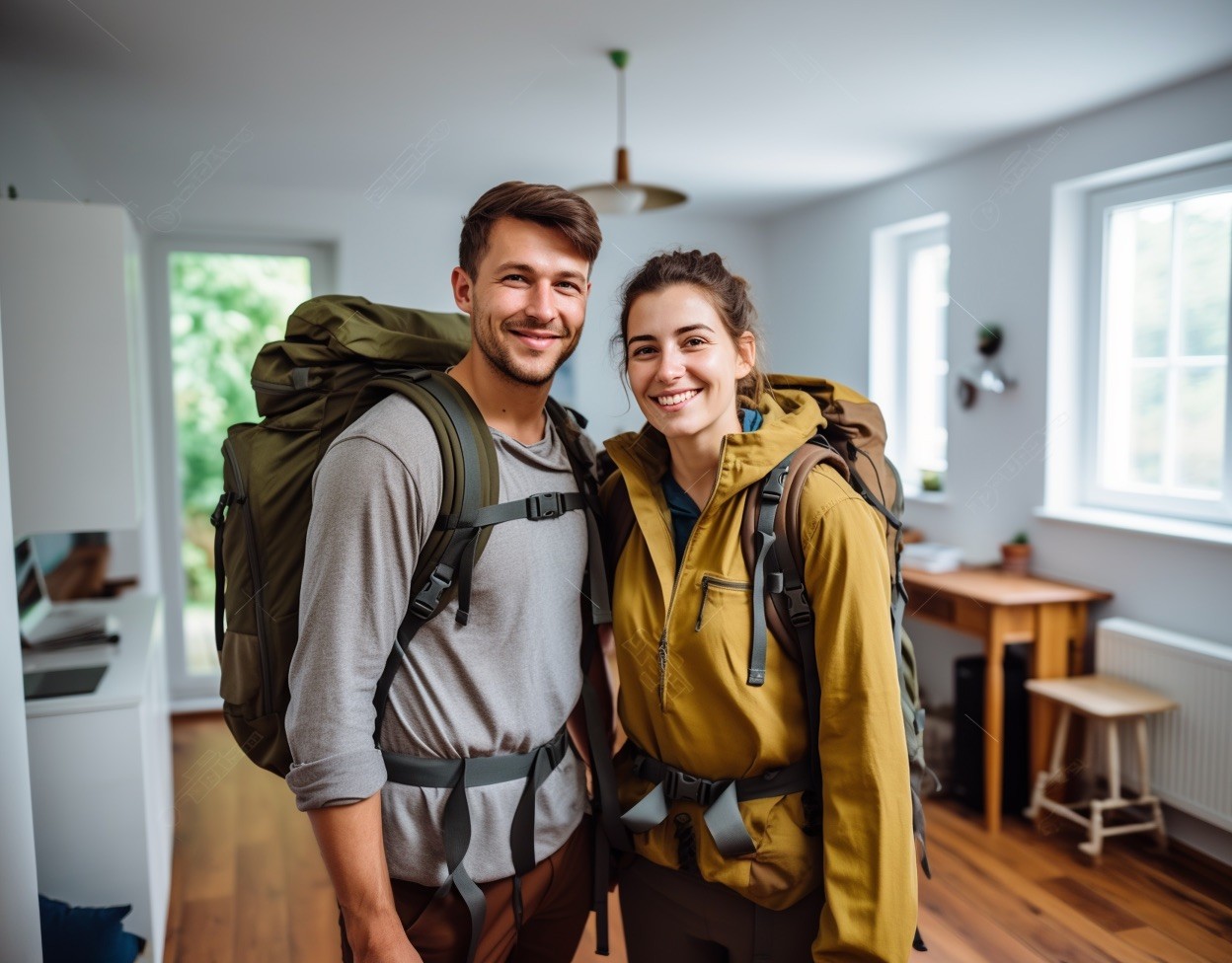 couple rucking indoors