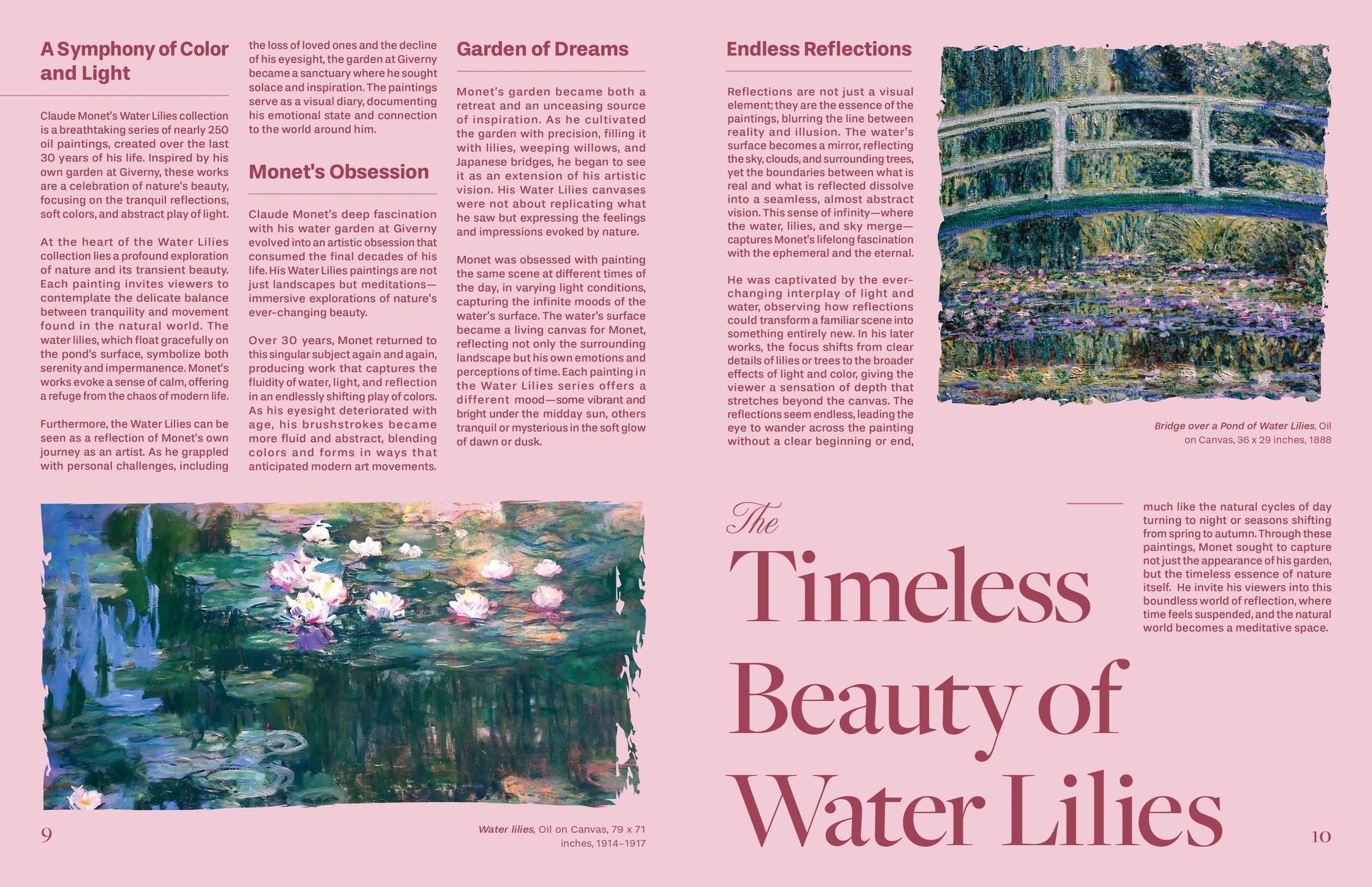 claude monet exhibit brochure