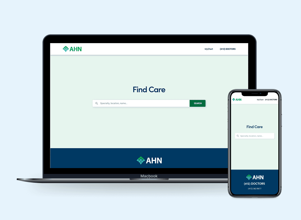 Screenshot of Find Care