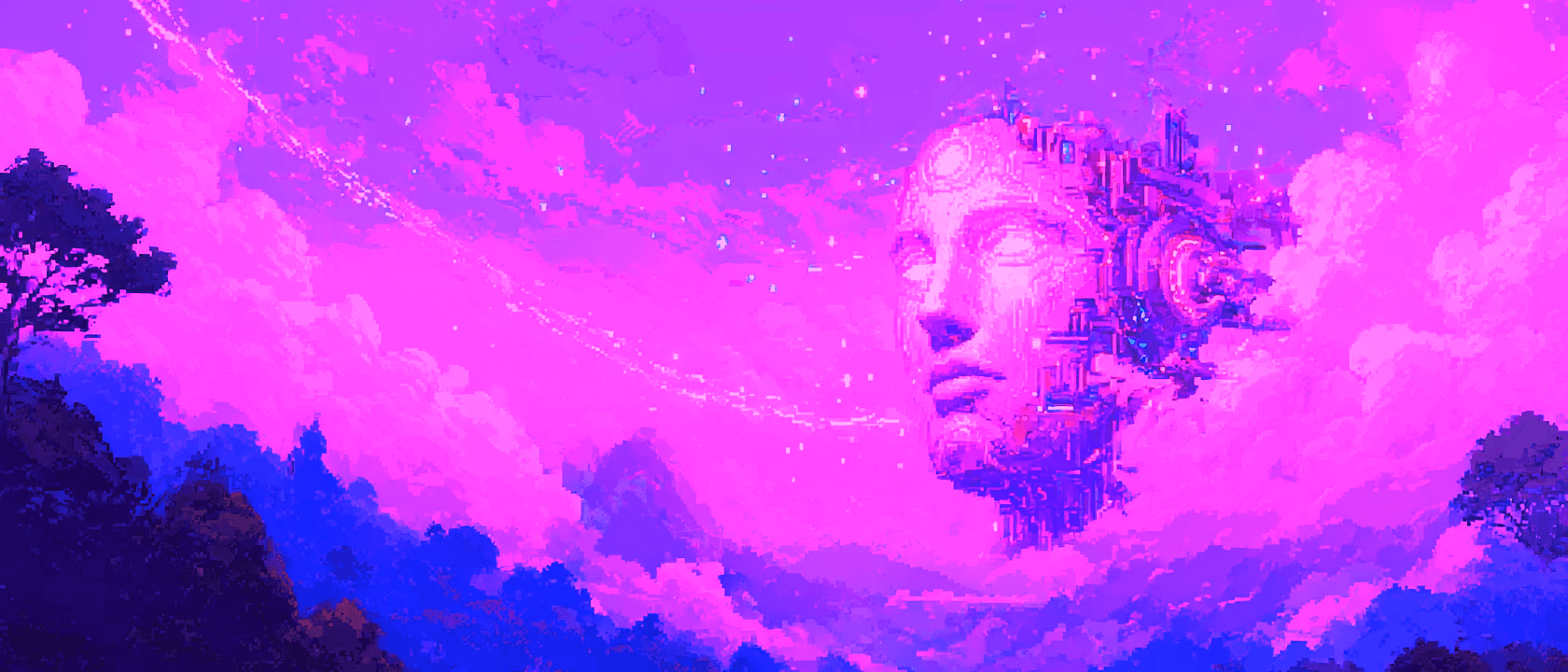 City Pixel background image