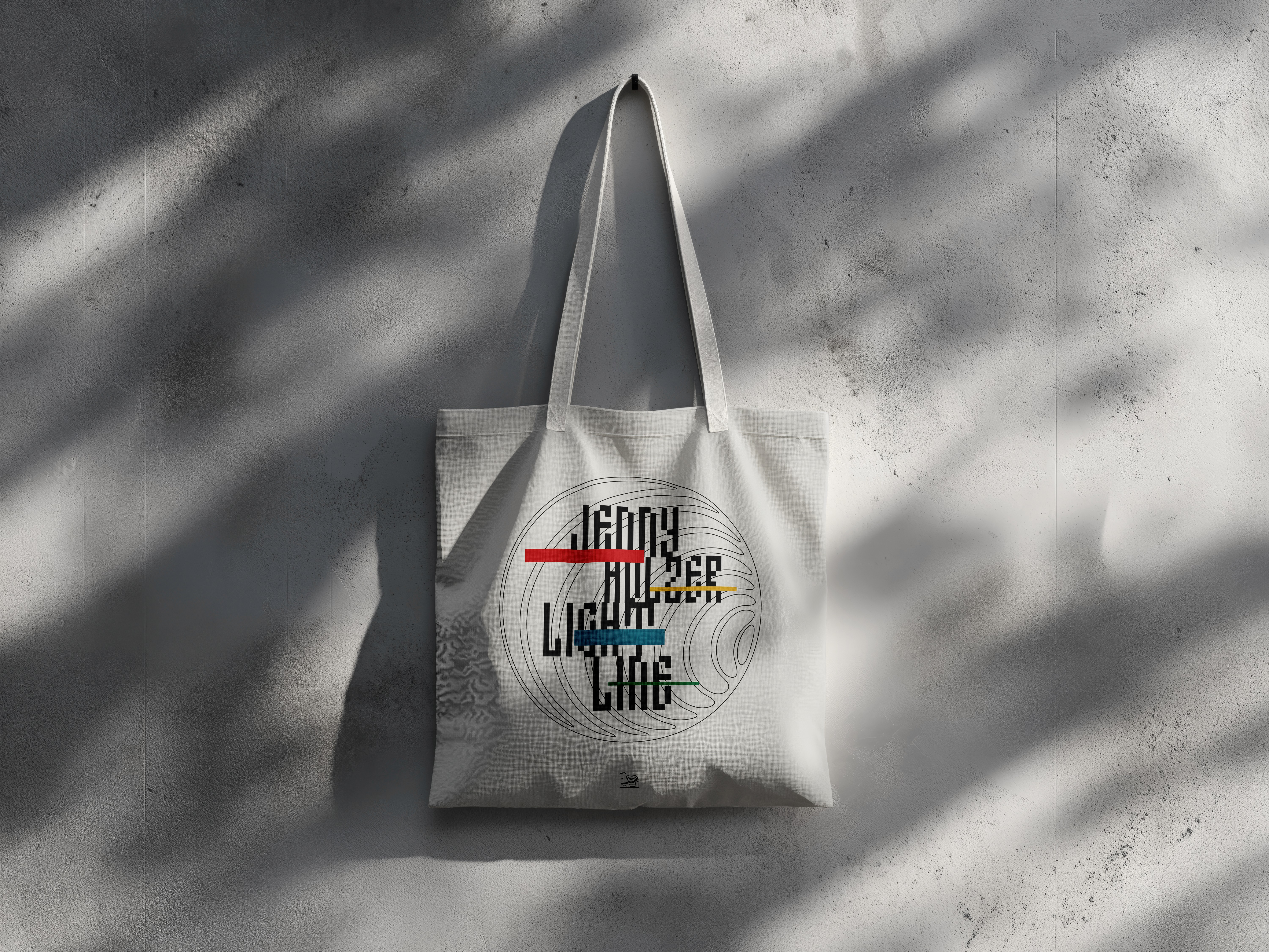 bag execution, designed to fit seamlessly with the exhibition theme.