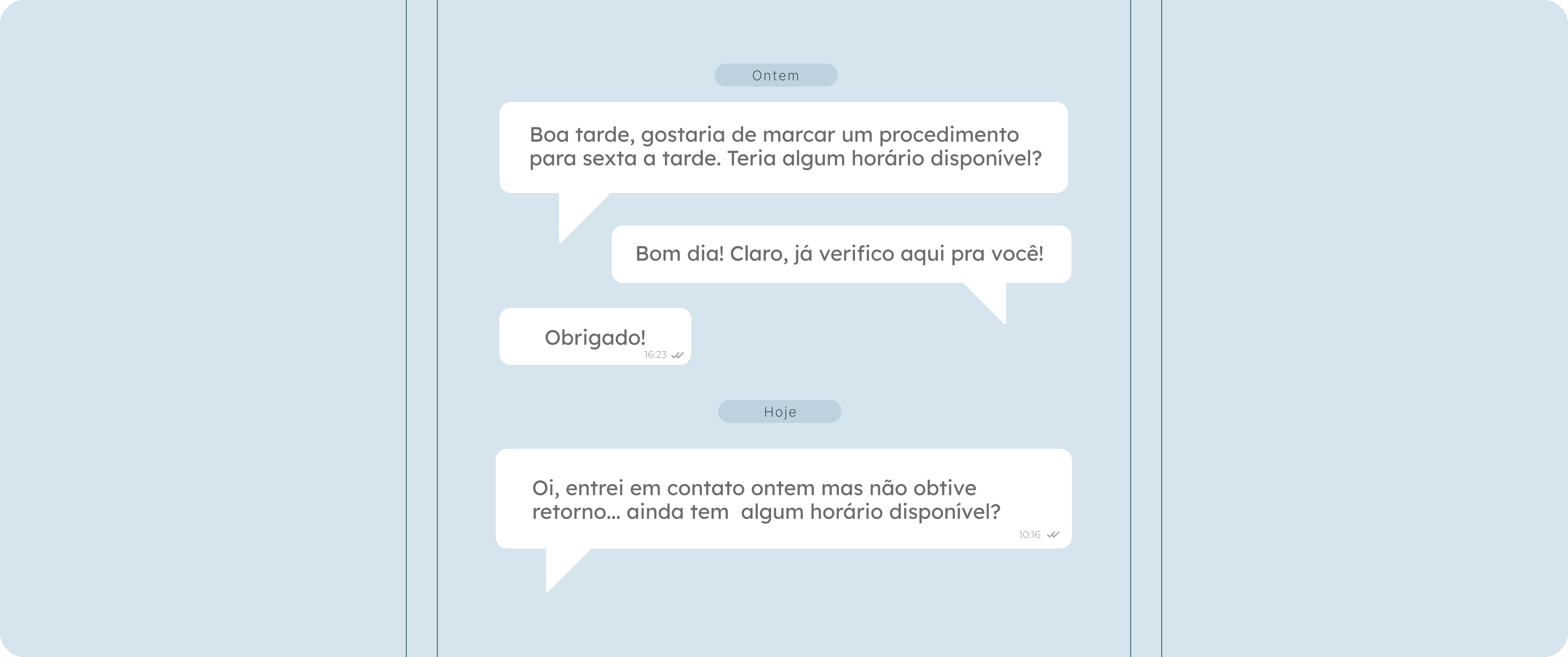 modelo de mensagem para clinicas