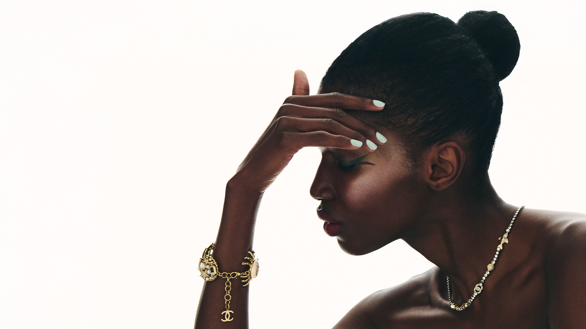 Model girl in orange coat