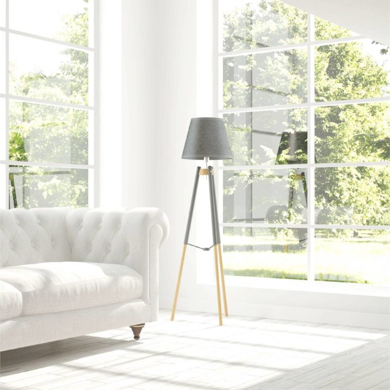 Bright bedroom space with furniture, representing EMF-safe room setup