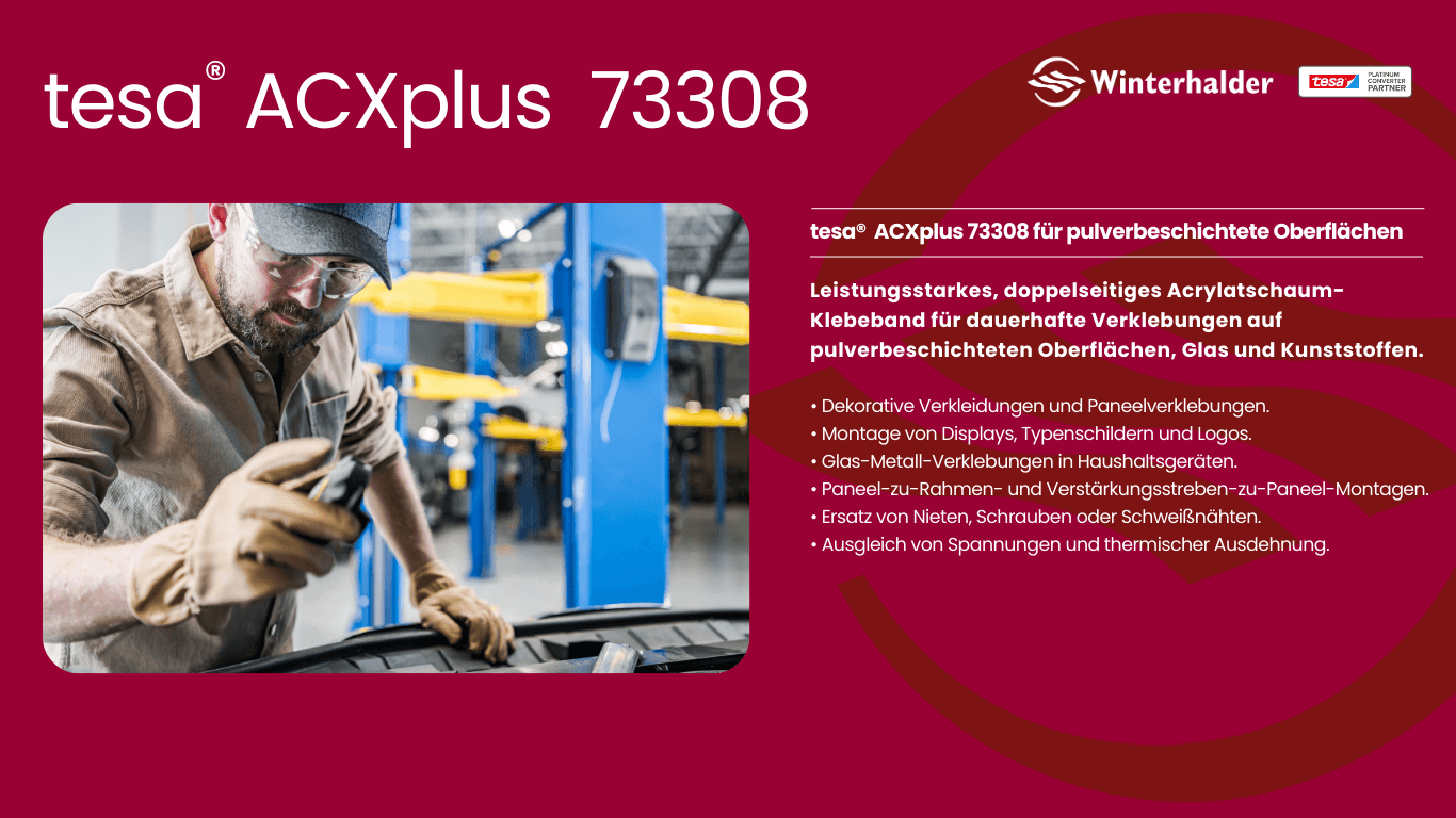 Ein Mann steht nachdenklich in einem stilvollen Industriegebäude, um ihn herum Textfelder, die verschiedene Themen behandeln.