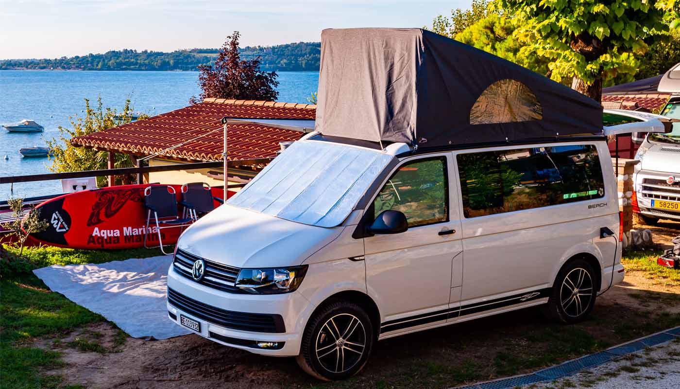 Campervan camping lake garda