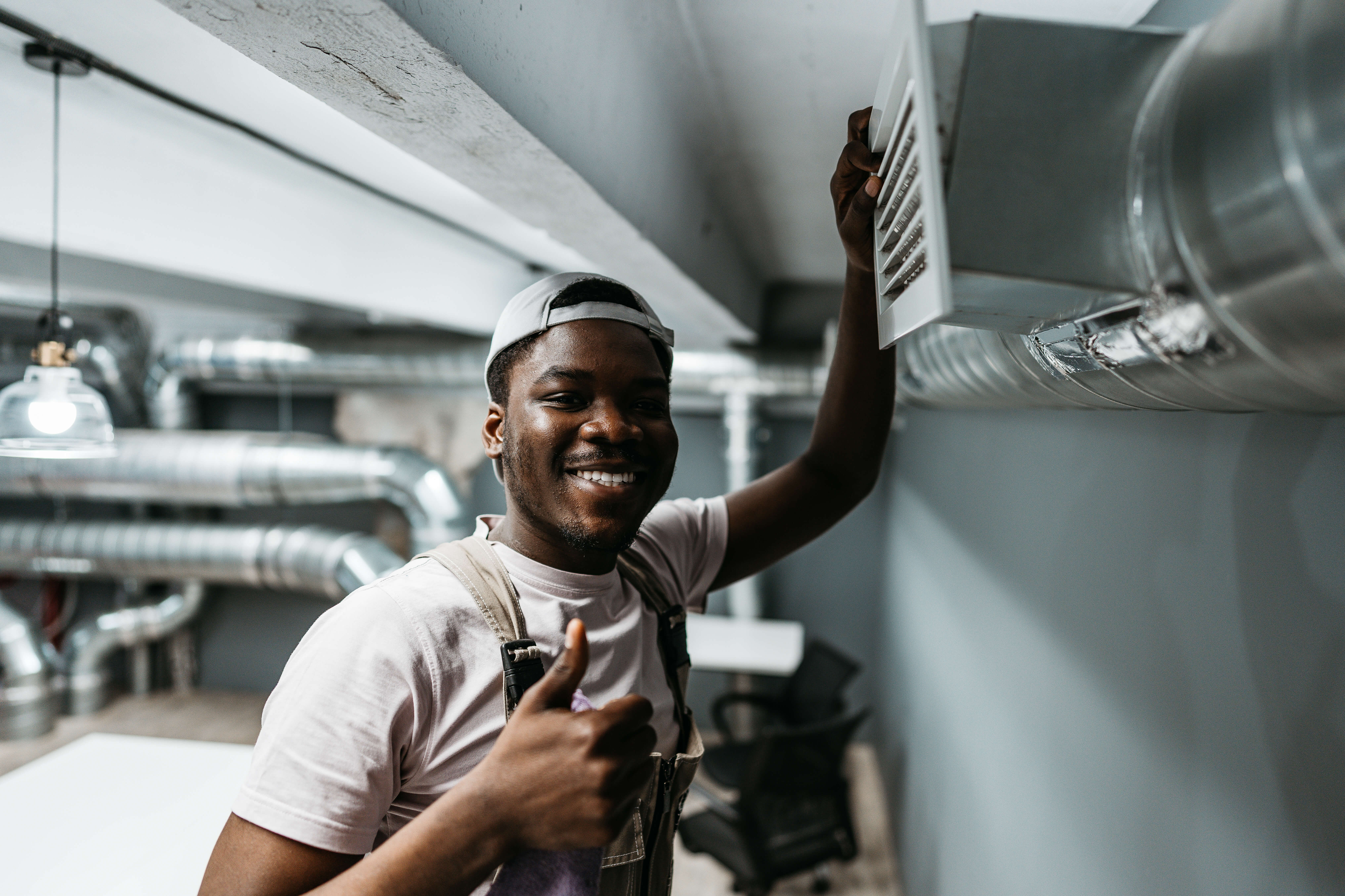 HVAC technician growing their heating and cooling business with OneLocal digital marketing services