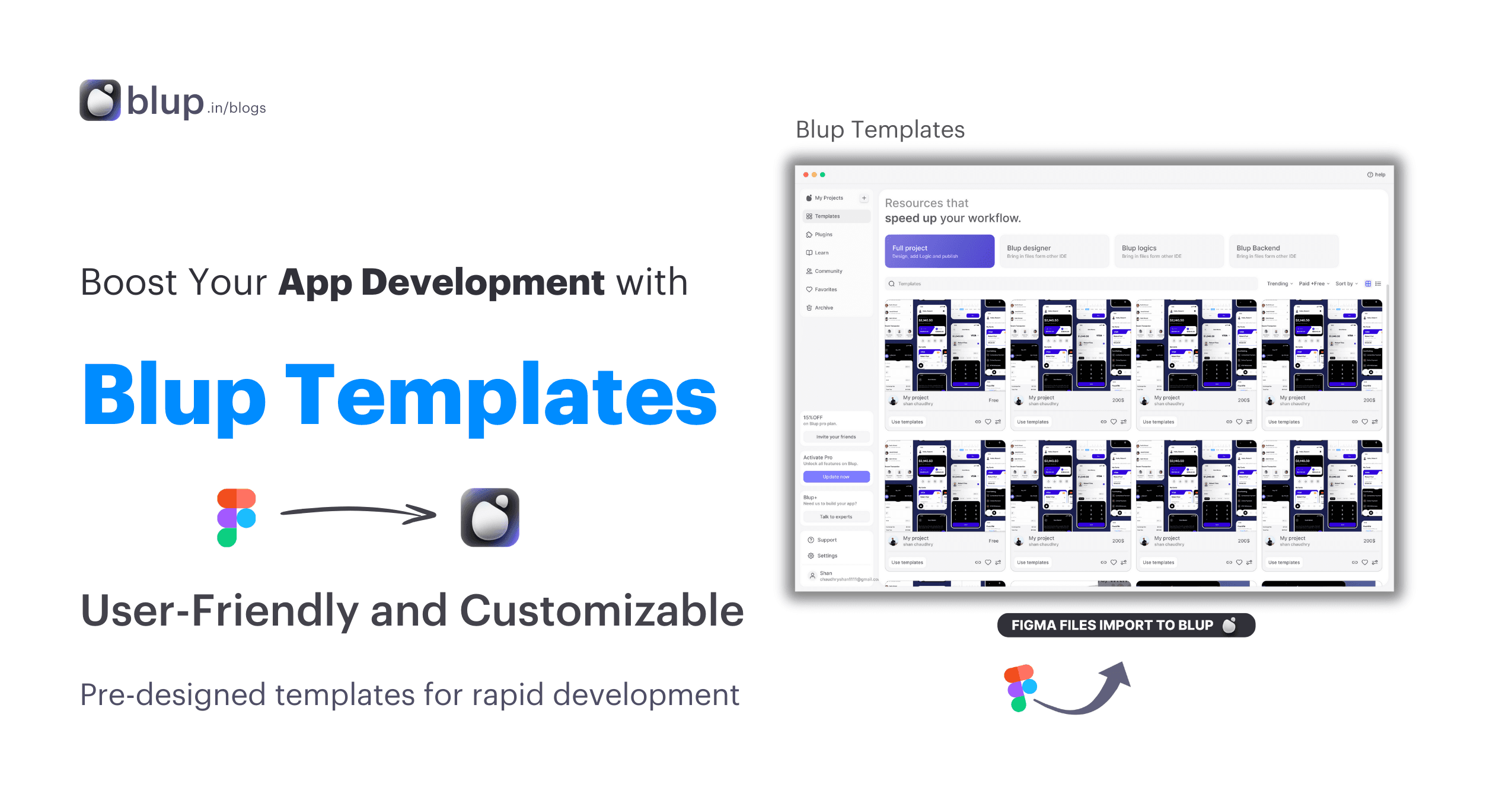 Rapid Development with Blup - Drag-and-Drop Interface, Pre-Built Templates, Seamless Integration Capabilities